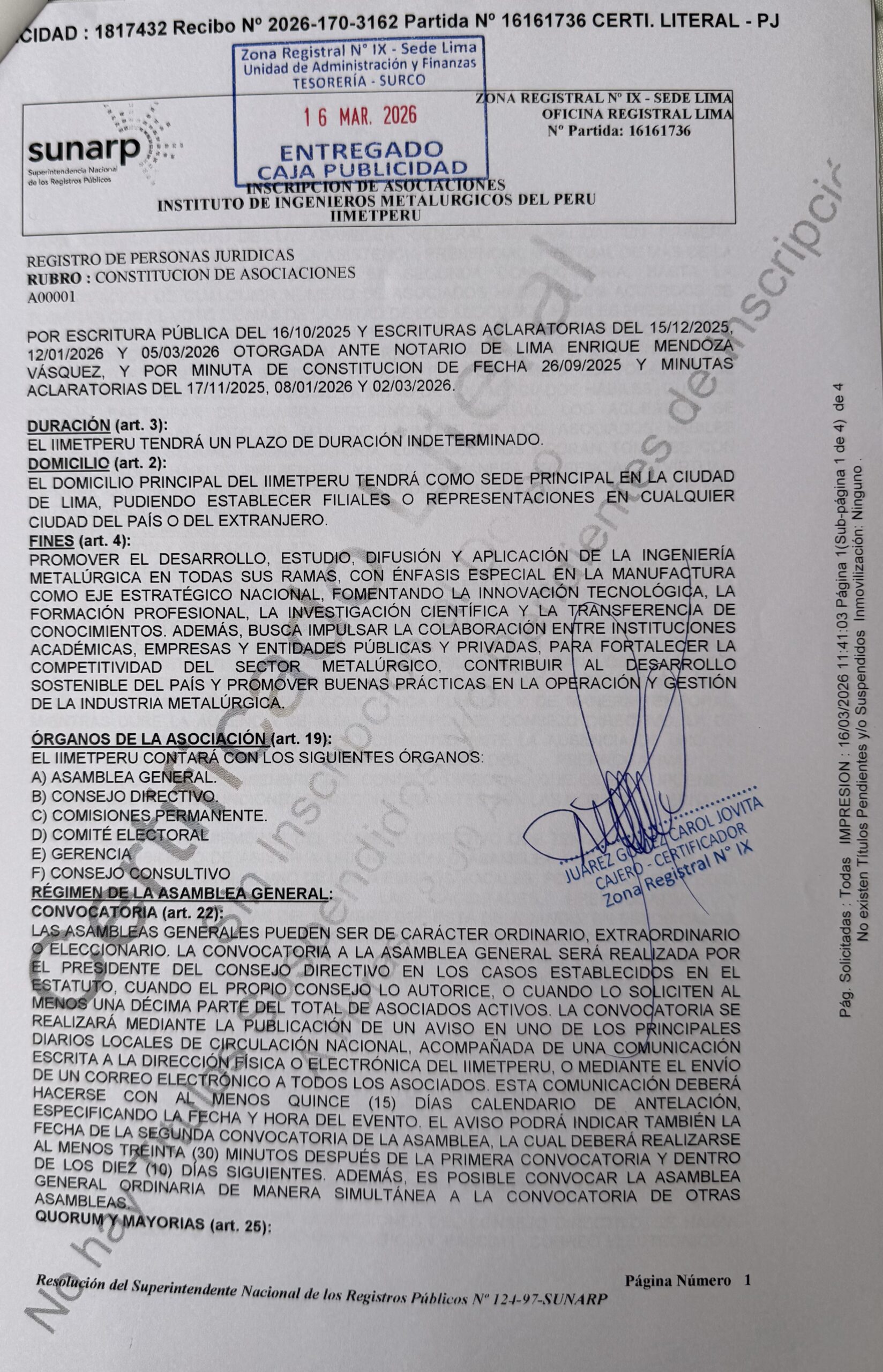 inscripción sunarp